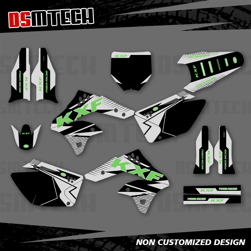 DSMTECH For Kawasaki KX250F KXF250 KX 250F KXF 250 2006 2007 2008 Full Graphics Decals Stickers Motorcycle Background Custom 001