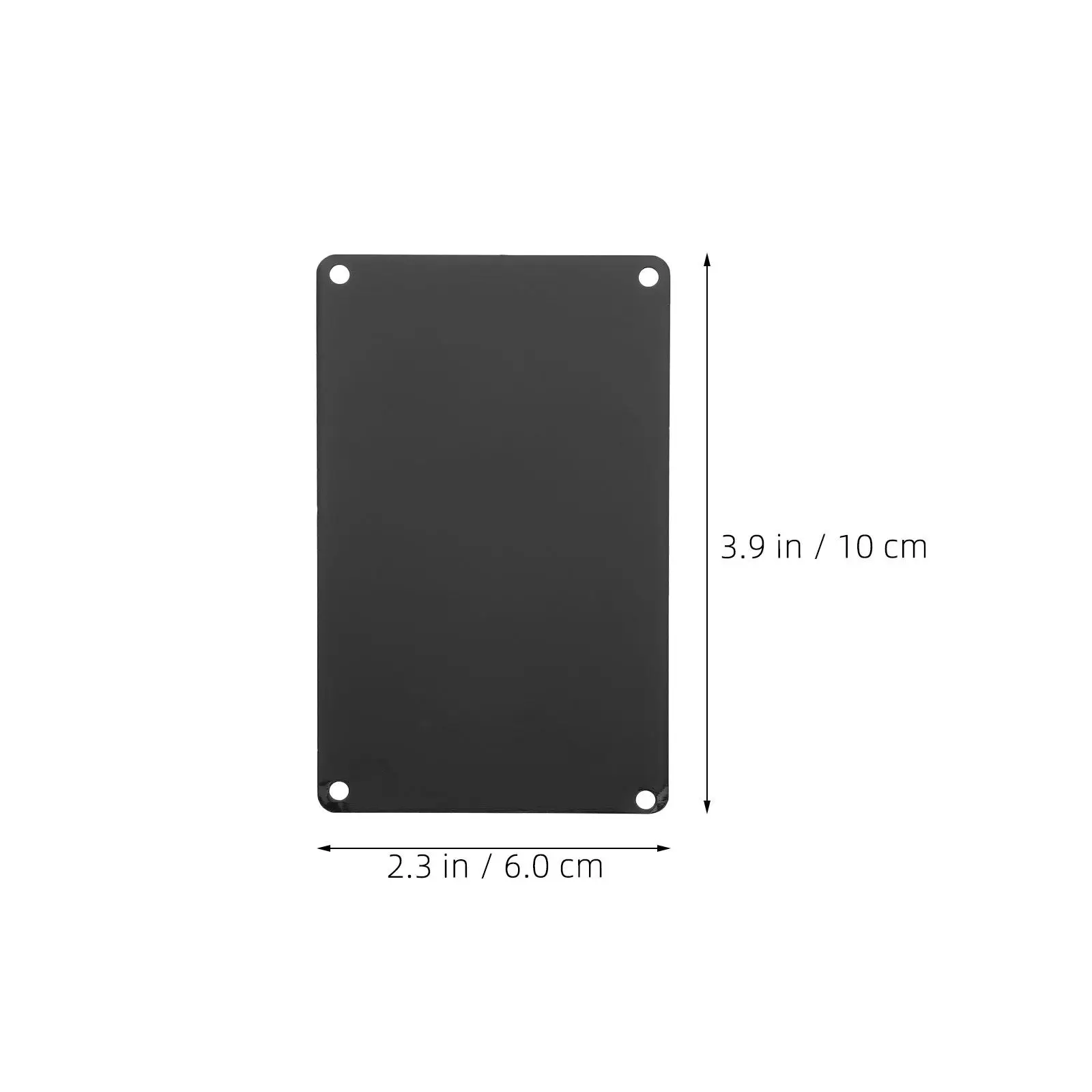 20Pcs Blank Rectangle Tags Black Aluminum Engraving Blanks 1Mm Thickness Metal Name Plaques for DIY Logo Engraving Staff Badges