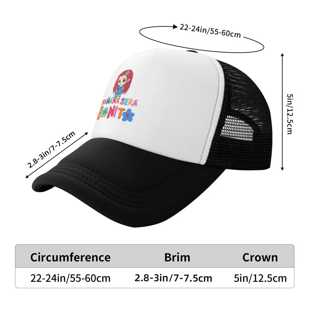 Karol G Manana Sera Bonito Cap Fashion  Mesh Baseball Caps Adjustable Hat Hip Hop Summer Unisex Baseball Hats Polychromatic