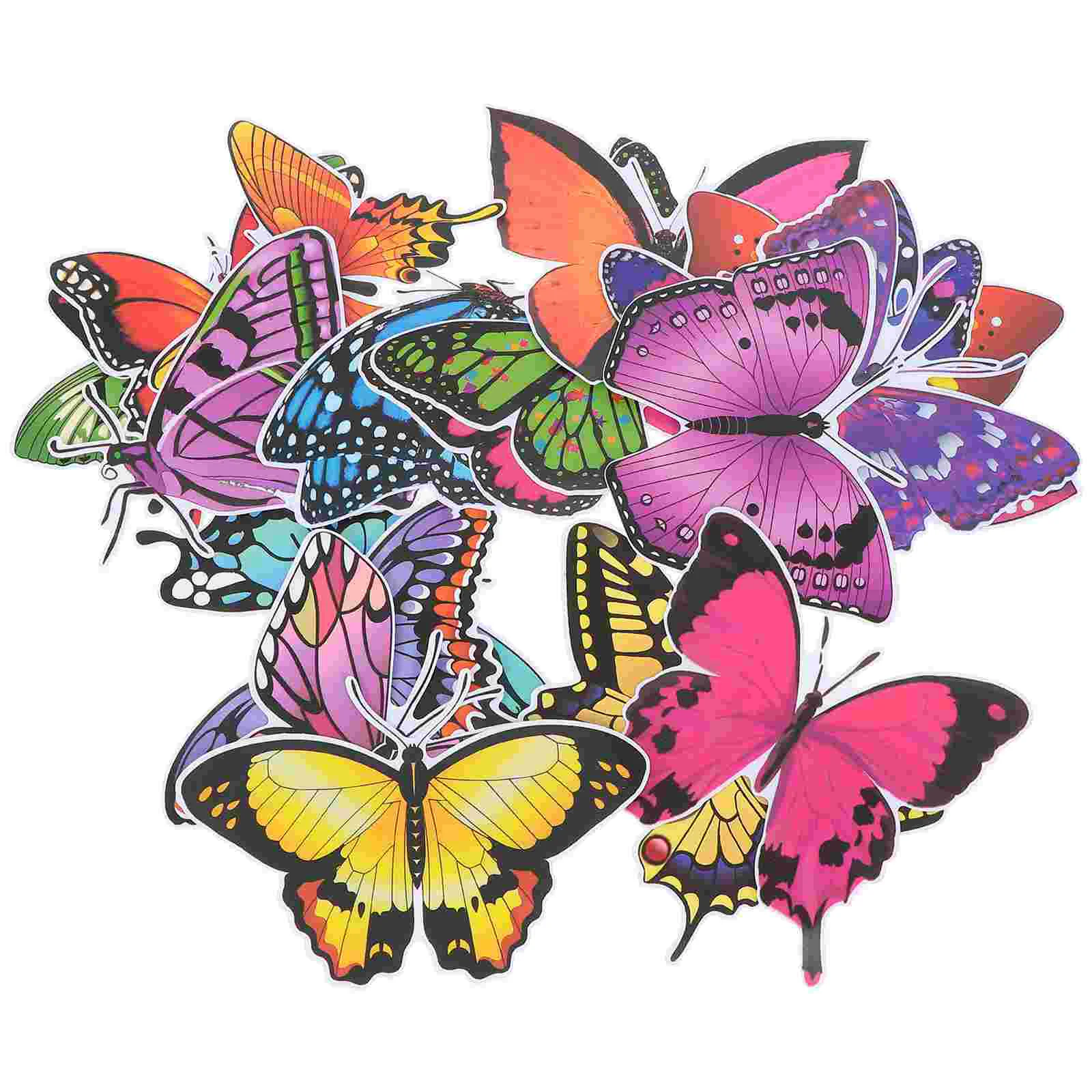 20 Pcs Butterfly Window Sticker Stickers Birds Avoiding Decals Anti-Collision Clings Shapes