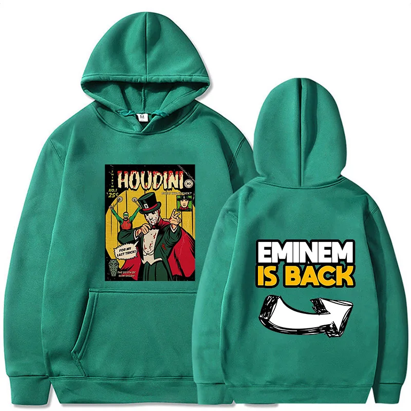 Eminem Houdini Merch t-shirty kobiety mężczyźni moda Casual koszulki z krótkim rękawem unisex ubrania dla fanów Streetwear bluzy z nadrukami topy