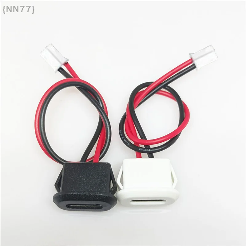Waterproof USB-C Female Connector 2 Pin, Direct Compression Mount Socket for Charging Interface, DIY Repair Part