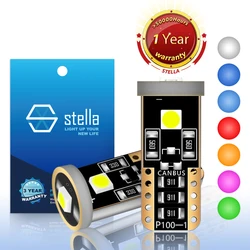 STELLA 2pcs canbus LED T10 w5w green,purple,pink,white,red,amber,blue,crystal blue clearance light/reading lamp/door light/DRL