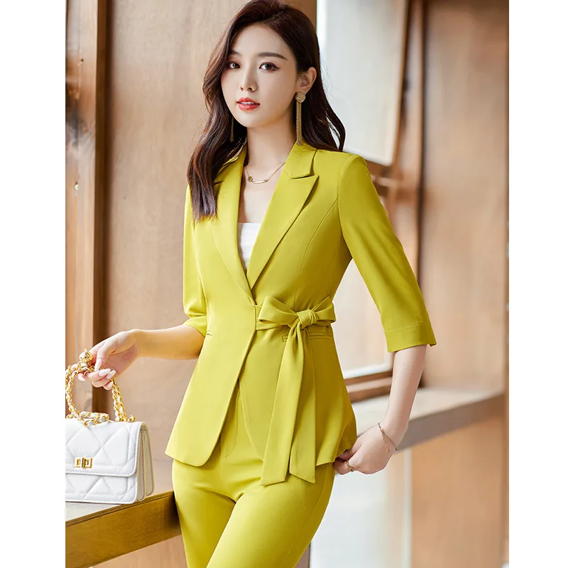 Pink Sweet Small Suit for Women 2023 Early Spring New Three-Quarter Sleeve Korean Style Casual Small Thin Looking Suit Suit