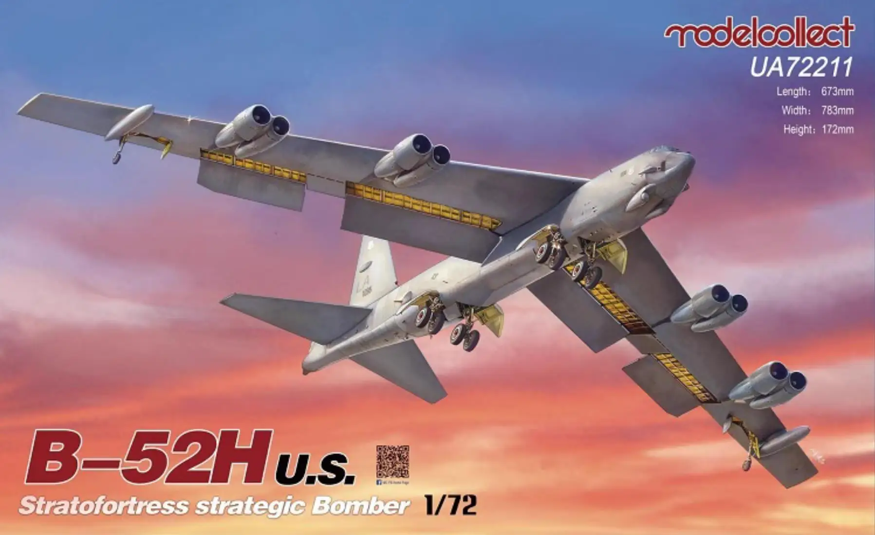 

Collect Model UA72211 1/72 B-52H U.S. Stratofortress strategic Bomber Model Kit