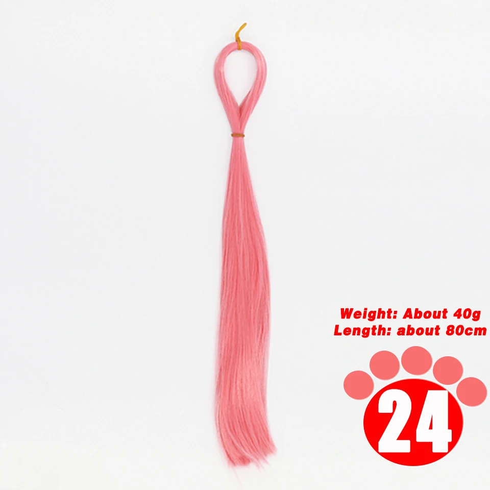 80CM 1/3 1/4 1/6 SD Doll Hair Accessories Salon Ob Heat Resistant Doll Wig Hair Hand Woven Modified DIY Hair Grafting Hair