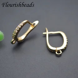 Bloeithkraal Handgemaakte 18K Echt Verguld Oordraad Oorbel Haken Gesp Accessoires Voor Diy Nikkelvrije Sieraden Maken 30 Stks/partij