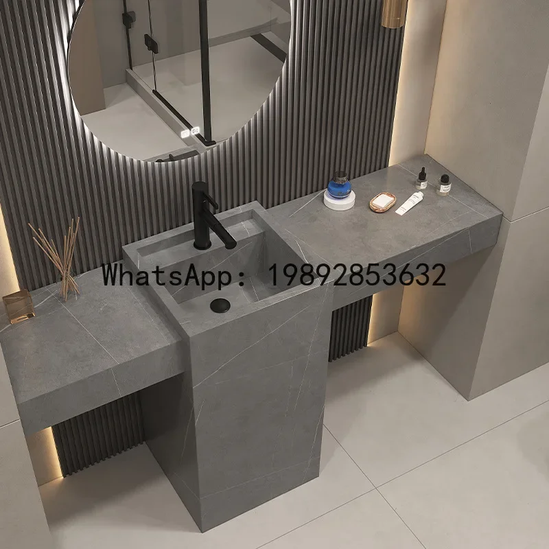 

V5.12 rock slab column basin wash basin column type wash basin