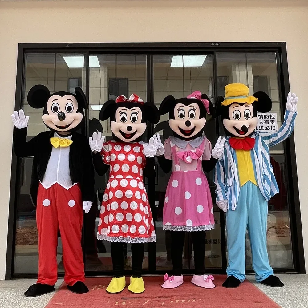 

Disney Potdemiel Mouse Boy Mickey and Mouse Girl Minnie Cartoon Character Costume Mascot Advertising Costume Party Animal