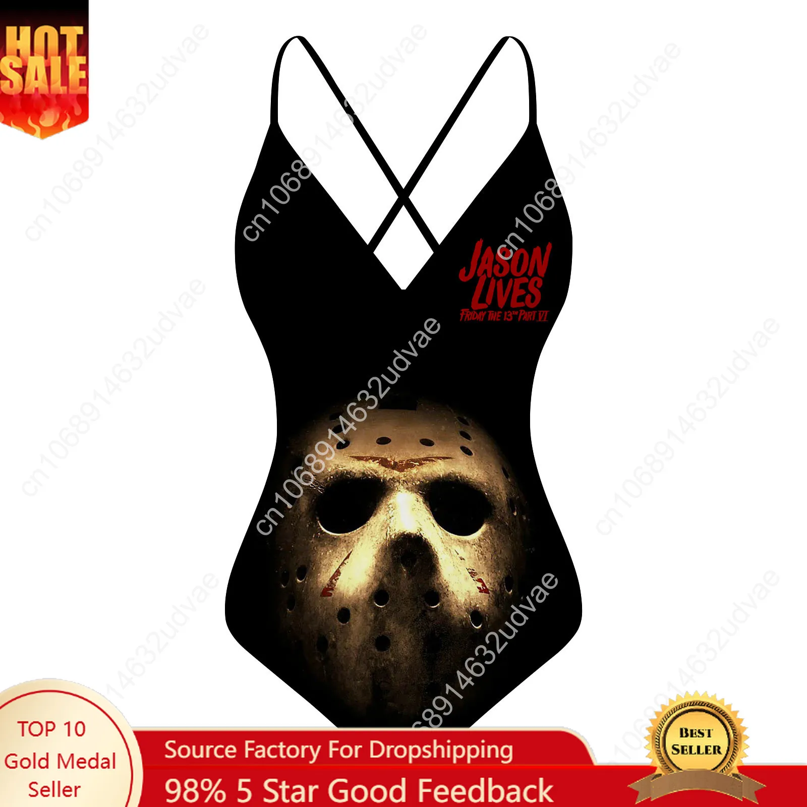 

J-Jasons F-Fridays T-The 13-й купальник с v-образным вырезом и лямкой на спине, женские купальные костюмы, персонализированные купальники, пляжная одежда на заказ