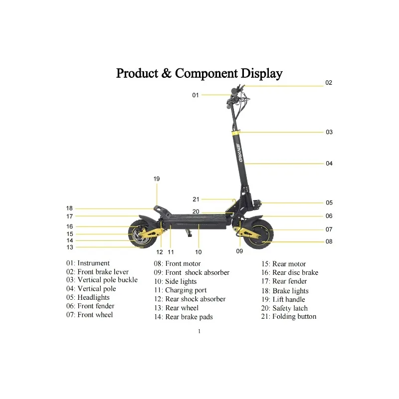 Diverses pièces de rechange de réparation accessoires IENYRID moteur affichage contrôleur chargeur IENYRID pièces de scooter électrique