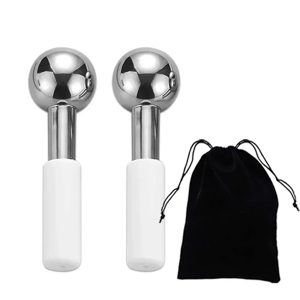 Stainless Steel Ice Globes Cooling Facial Sticks Beauty Spa Skin Care Tools Fine Wrinkles Tighten Pores Reduce Puffiness
