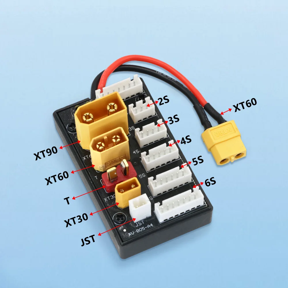 XT30 XT60 XT90 JST T Connector Lipo Battery Charger Board 2-6S Charging Board for Imax B6 B6AC IDST Q6 Lite Balance Charger