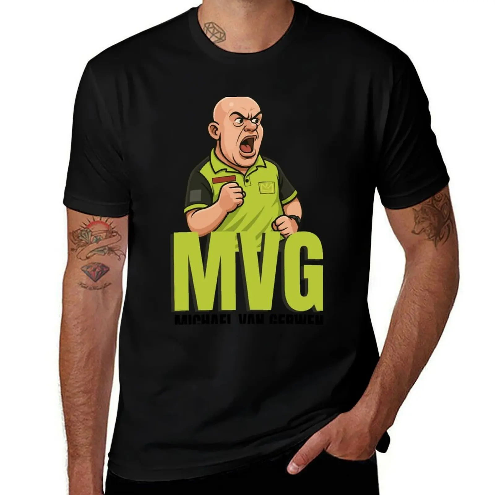 

Michael van Gerwen Darts Cartoon Portrait T-Shirt Clothing fashion shirts valentines clothes outfits for men