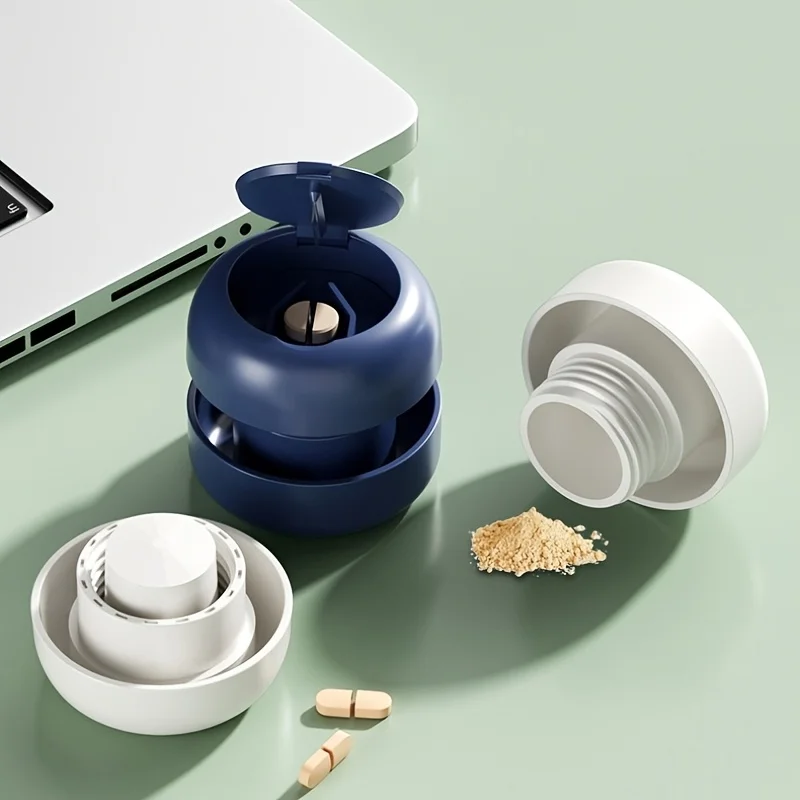 قطاعة حبوب منع الحمل المحمولة متعددة الوظائف، ومقسمة، ومطحنة - قاطعة حبوب منع الحمل المدمجة، كسارة فيتامين وحبوب منع الحمل سهلة الاستخدام، محمولة