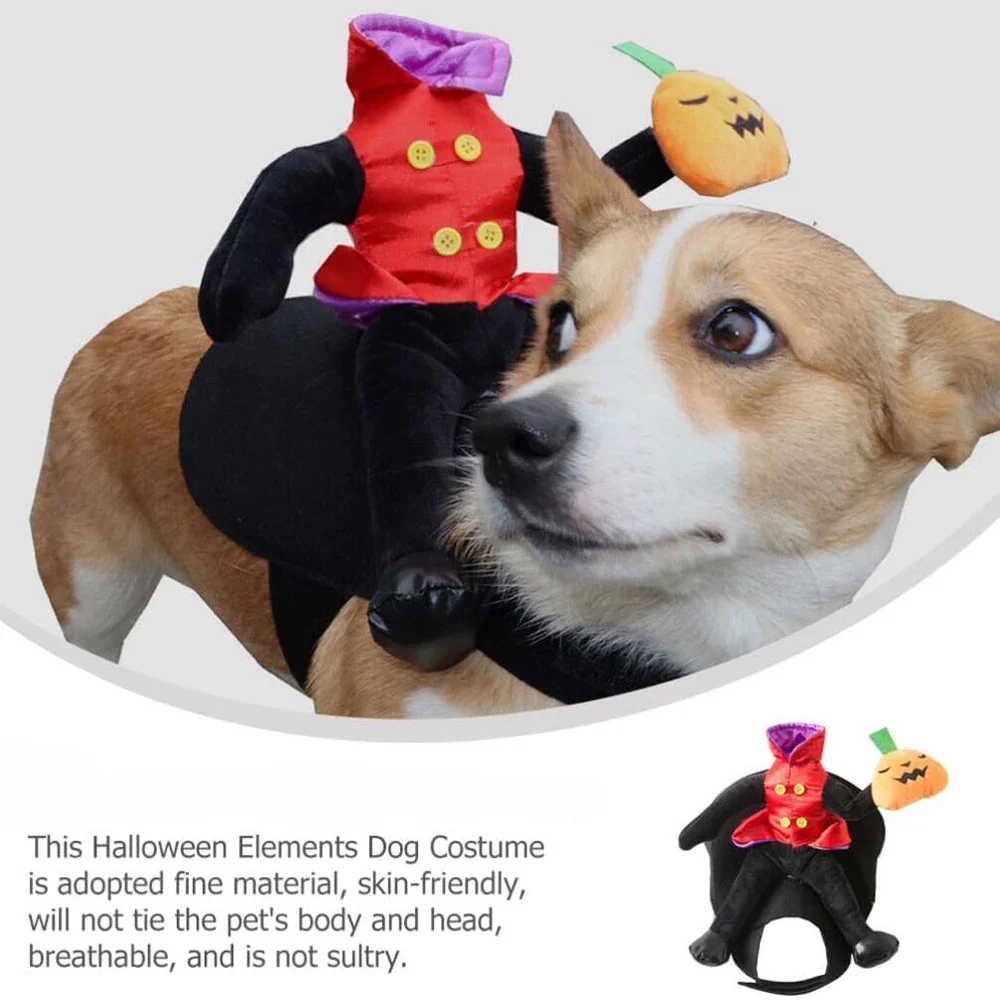 Dog Cat Costume Christmas Pet Cowboy Rider Horse Outfit Halloween Cat Dog Funny Clothes Cosplay Dress For Small Medium Large Dog