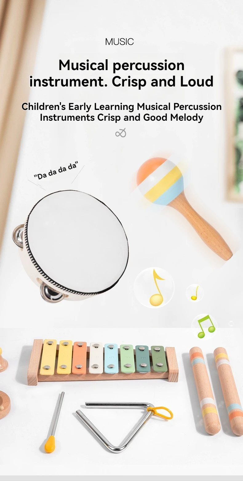 Juguete Musical interactivo juguetes de madera instrumentos de percusión para niños juguetes educativos para edades temp