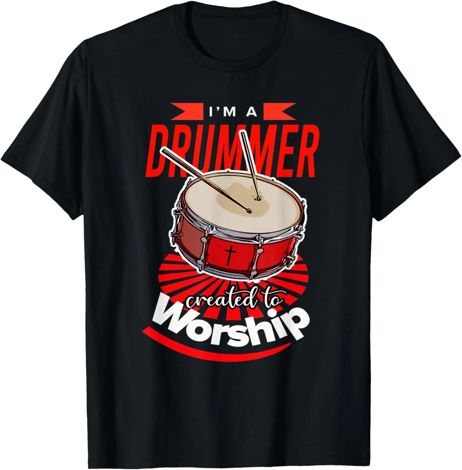 

Drummer Drums Tshirt Band Drumset Gift Retro Vintage Tee T-Shirt