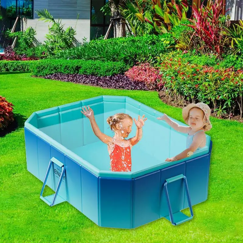 Foldable Pool for Kids Kid Pool Dog Pool Dog Swimming Pool Collapsible Portable Bath Tub Non-Inflatable Kiddie Pool Cat Shower