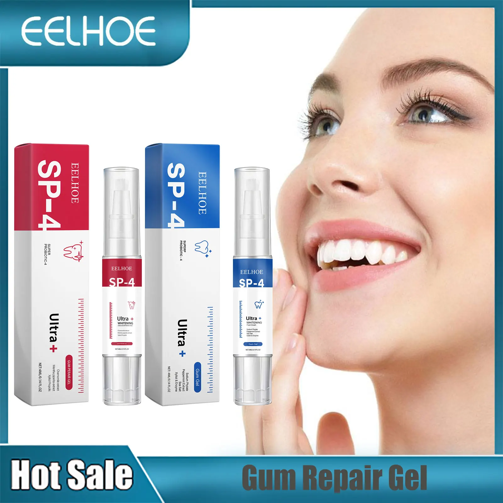 EELHOE Gum Repair Gel Strengthen Teeth Brightening Remove Tooth Stains Gingivitis Treatment Fresh Breath Oral Gum Treatment Gel