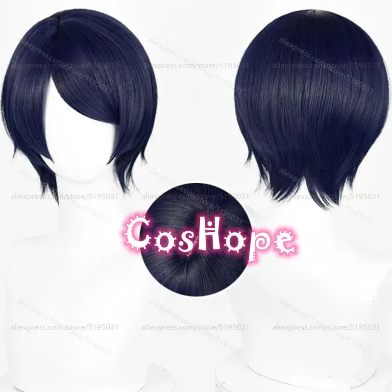 แคนดี้ 2025P5 ฟ็อกซ์ ยูซูเกะ คิตะกาวะ 30 ซม.สั้นสีฟ้าสีดำวิกผมคอสเพลย์อะนิเมะวิกผมสังเคราะห์ทนความร้อน