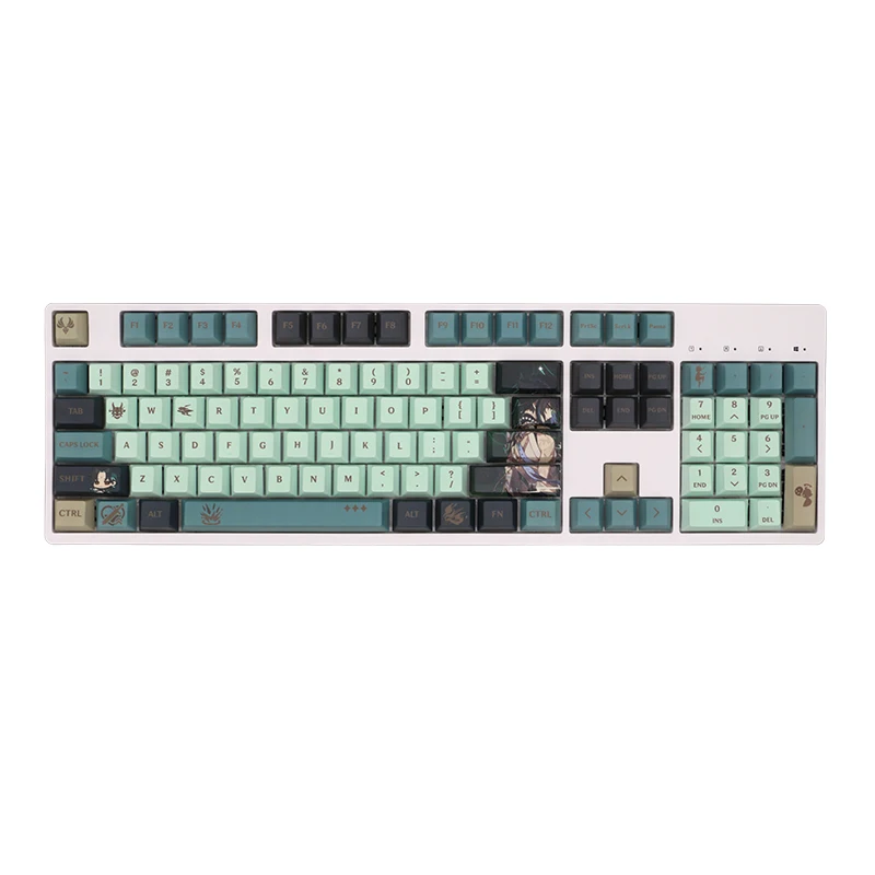 128 teclas pequeno conjunto completo de impacto xiao xiao keycap pbt animação sublimação cereja bidimensional perfil mecânico keyboa