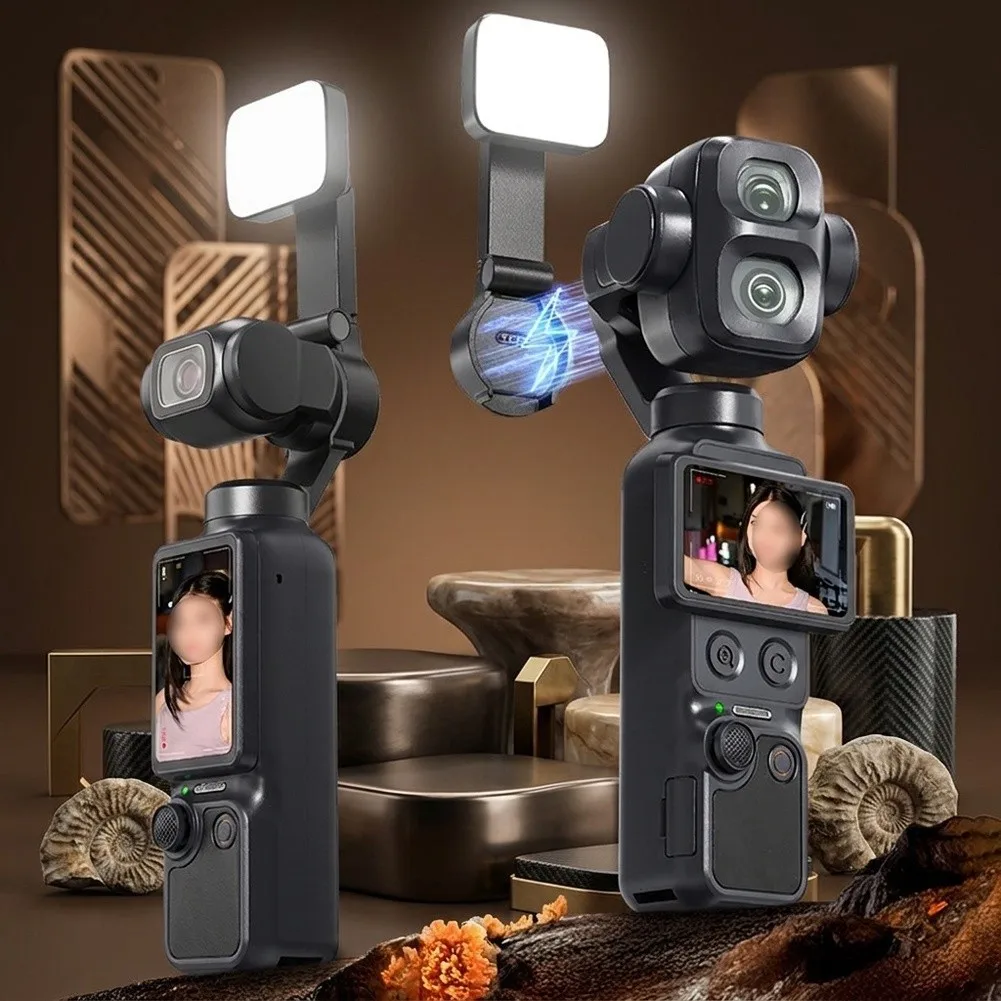 Magnetic Fill Light For DJI Pocket4,4p Auto-Follow LED Rechargeable Auxiliary Fill Light For Selfie Photography Accessories