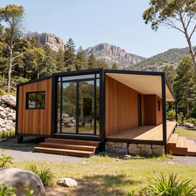 Steel Structure Prefabricated Modular Container House Expandable Container House With Terrace Modern Design Customized