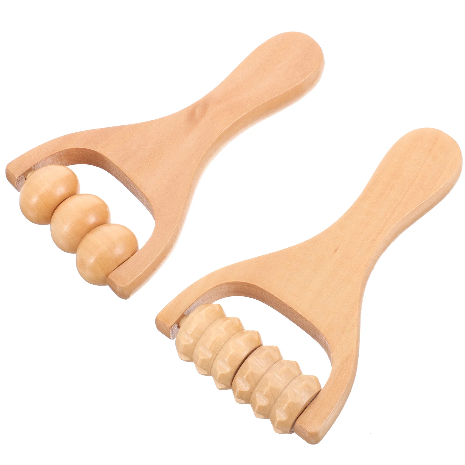 

2 Pcs Human Body Massage Tools Rollers Muscle Wooden Foot Peel Daily Use Acupoint Massager