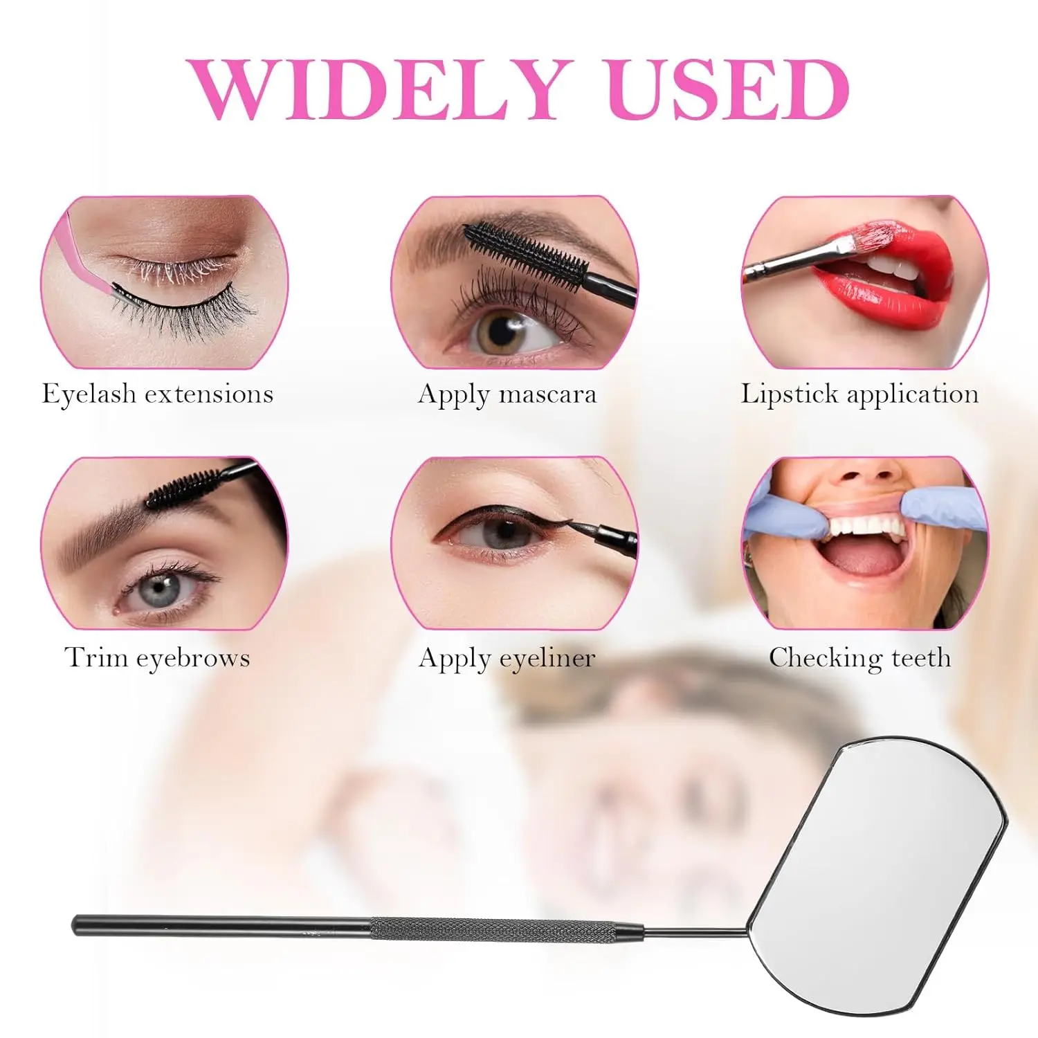 1 PCs Lash Extension Mirror Eyelash Extension Grafting Tools Stainless Steel Multifunction Checking Lash Mirror Beauty Makeup