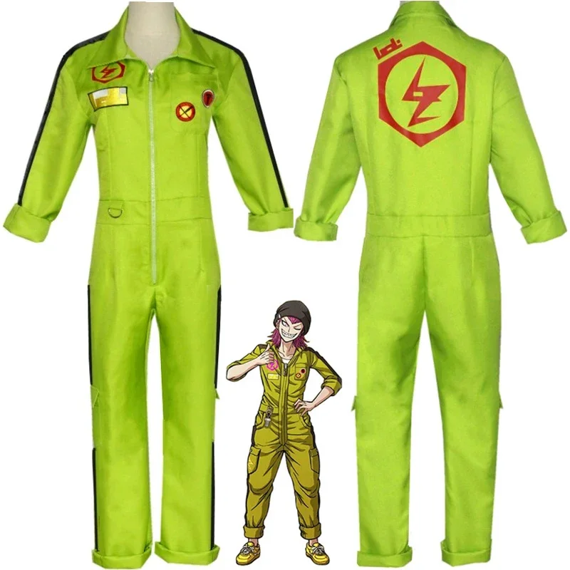 

Kazuichi Souda Cosplay Costumes Anime Super Danganronpa Overalls Rompers For Man Women Jumpsuit Wigs