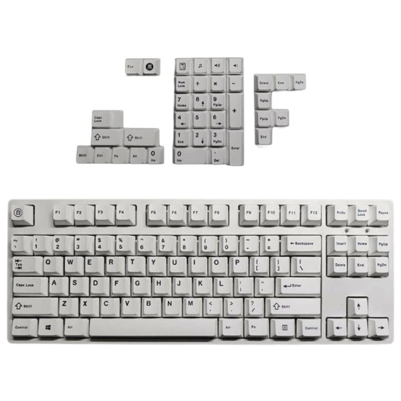 W91A 125KYS Минималисты белый английский клавиш вишневый профиль для механических клавиатур