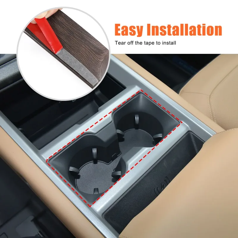 ل 2025 + لاند روفر المدافع مركز وحدة التحكم حامل الكأس الإطار المشروبات حامل الكأس لوحة الكسوة ABS اكسسوارات السيارات