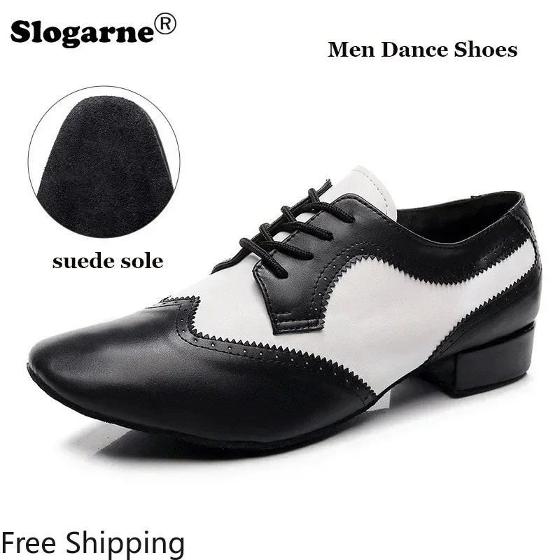 

Soft Dance Shoes Men Cow Leather Latin Shoes Male Jazz Tango Waltz Ballroom Dance Wear Stage Show Footwear Sports Casual Shoes