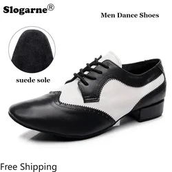 Soft Dance Shoes Men Cow Leather Latin Shoes Male Jazz Tango Waltz Ballroom Dance Wear Stage Show Footwear Sports Casual Shoes