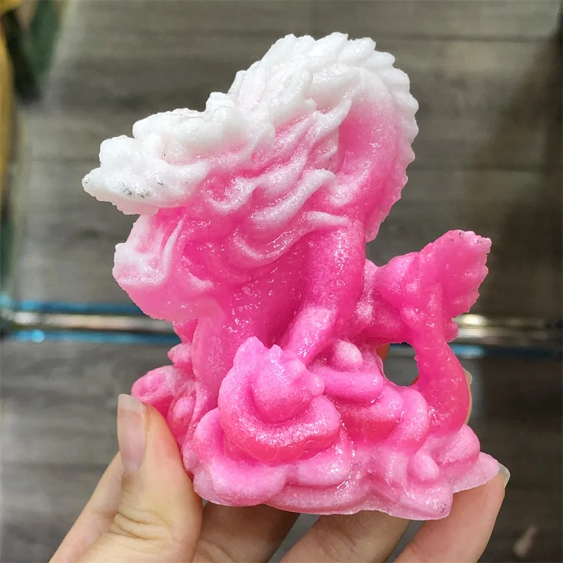 

High Quality Resin Luminous Stone Chinese Dragon Healthy Children Birthday Gift Healing Home Decoration Ornaments 1pcs