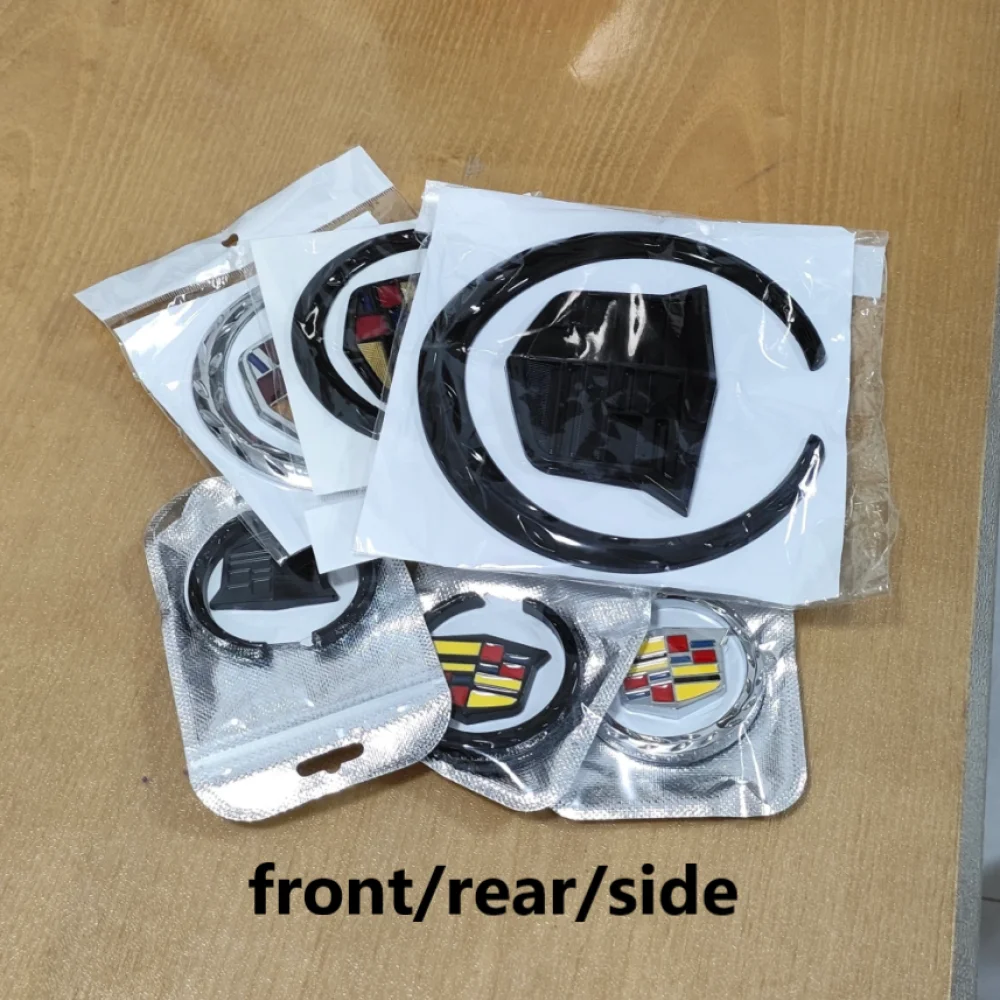 

for Cadillac front logo emblem and rear trunk logo Emblem SRX ATS XTS logo wheat spike label for cadillac emblem badge