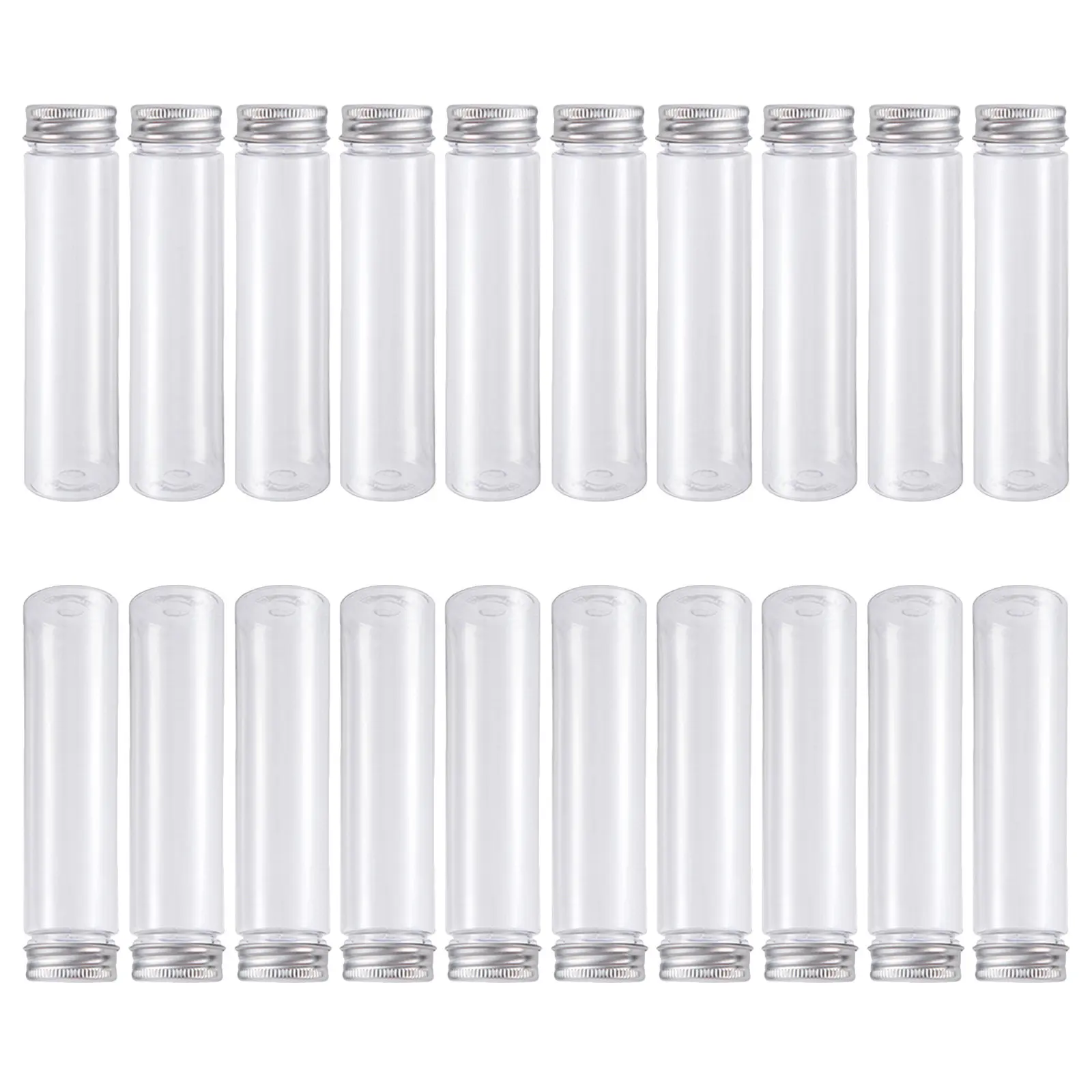 

36Pcs 50Ml Transparent Tubes with Caps Flat Bottom for Sweets Salts Sampling Retail Display Tubes