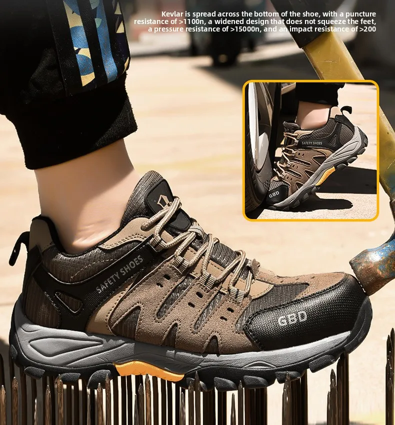 غطاء صلب لأصبع القدم ثقب لينة سوليد أحذية رجالية مقاومة للثقب مقاومة للاهتراء خفيفة الوزن أحذية رياضية للعمل للرجال والنساء #2