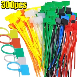 Nylon Cable Ties Adjustable Self-locking Nylon Label Cable Ties Fastening Loop Reusable Plastic Wire Tie Office Storage Supplies