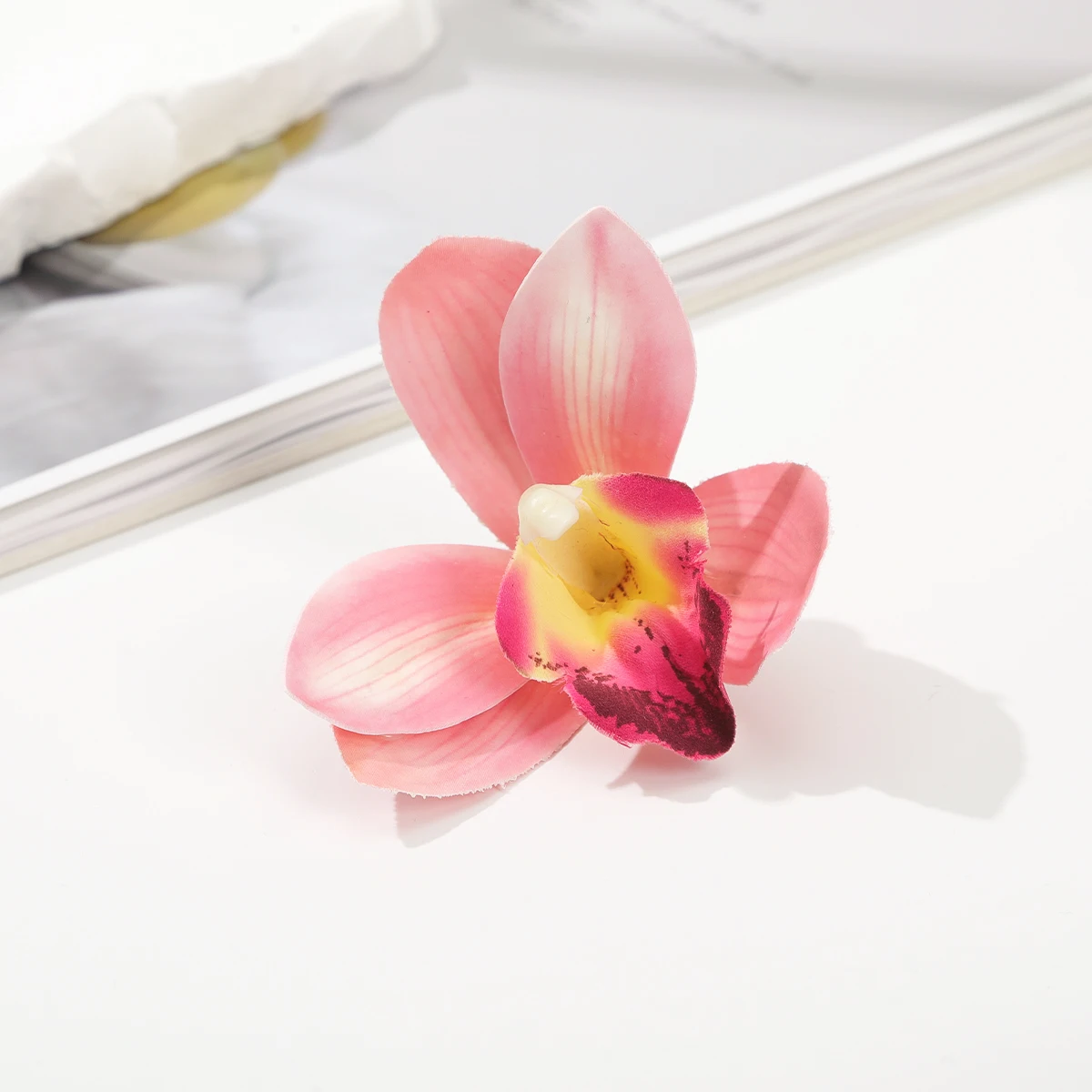 Simulated Orchid Hairpin Beach Styling Hair Clip Wedding Photograph Hair Accessories Make Up Fashion Side Clip  Headwear