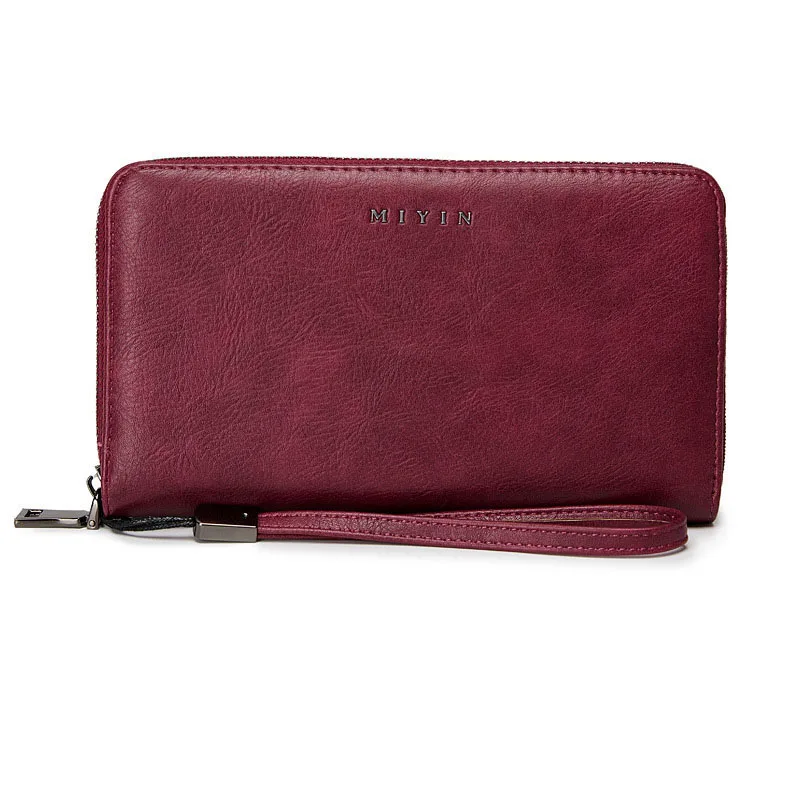 Women's PU Leather Wallet Classic Long Wallets with Zipper Coin Purse Card Holders Clutch Card Holder for Ladies carteras