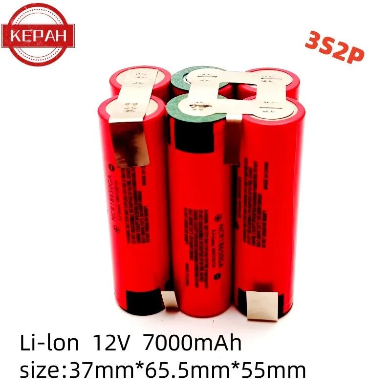 Destornillador eléctrico personalizado, batería de li-lon, 18650 GA, 30A, 3s2p, 4s2p, 5s2p, 1s3p, 2s2p, 3,7 V-21V, 3500mAh -10500mAh