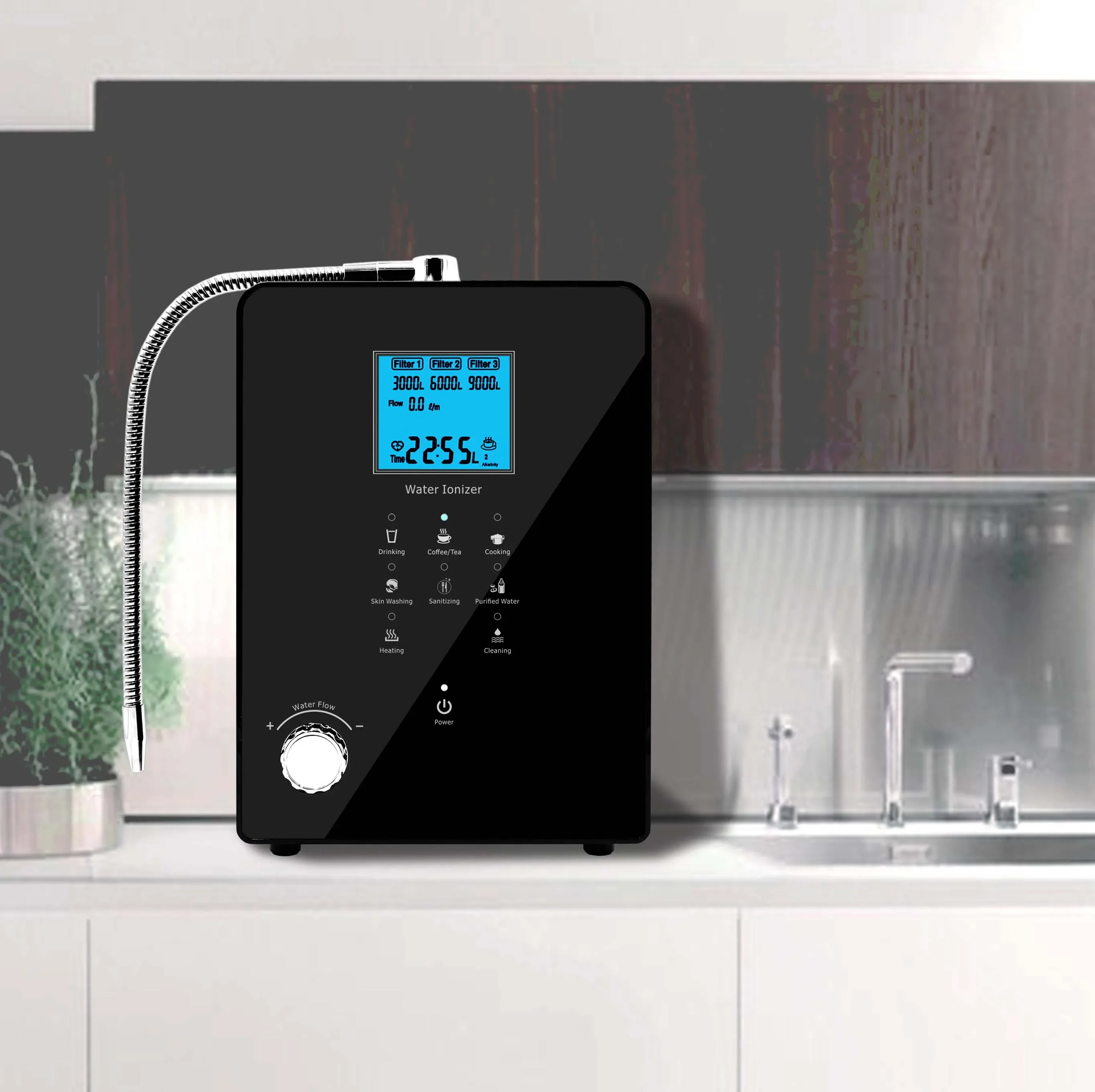 Ionizzatore e purificatore alcalino elettrico per acqua idrogeno a 9 piastre Generatore di acqua di idrogeno per uso domestico in cucina