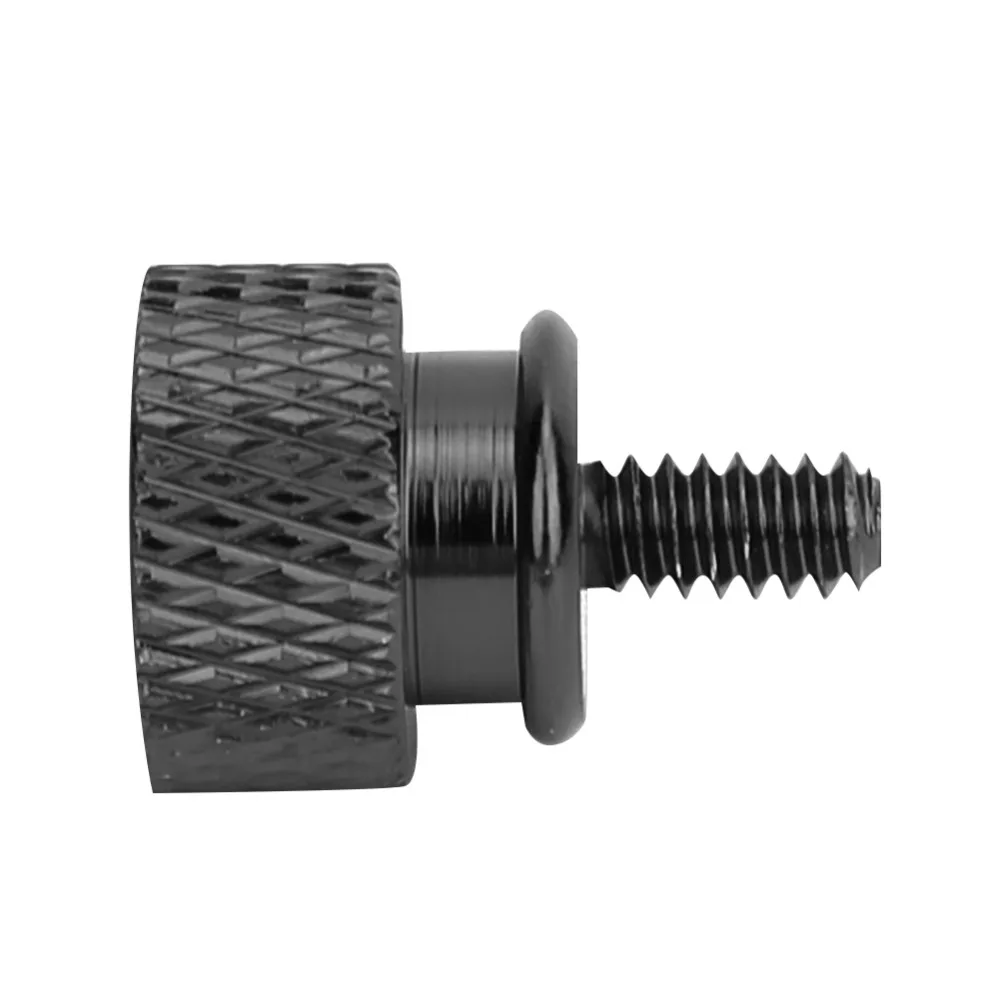 20pcs Knurled Aluminum Alloy Thumb Screws 6#-32 Black Knurled Thumb Screw Anodic Oxidation Aluminum Alloy Fasteners PC Case