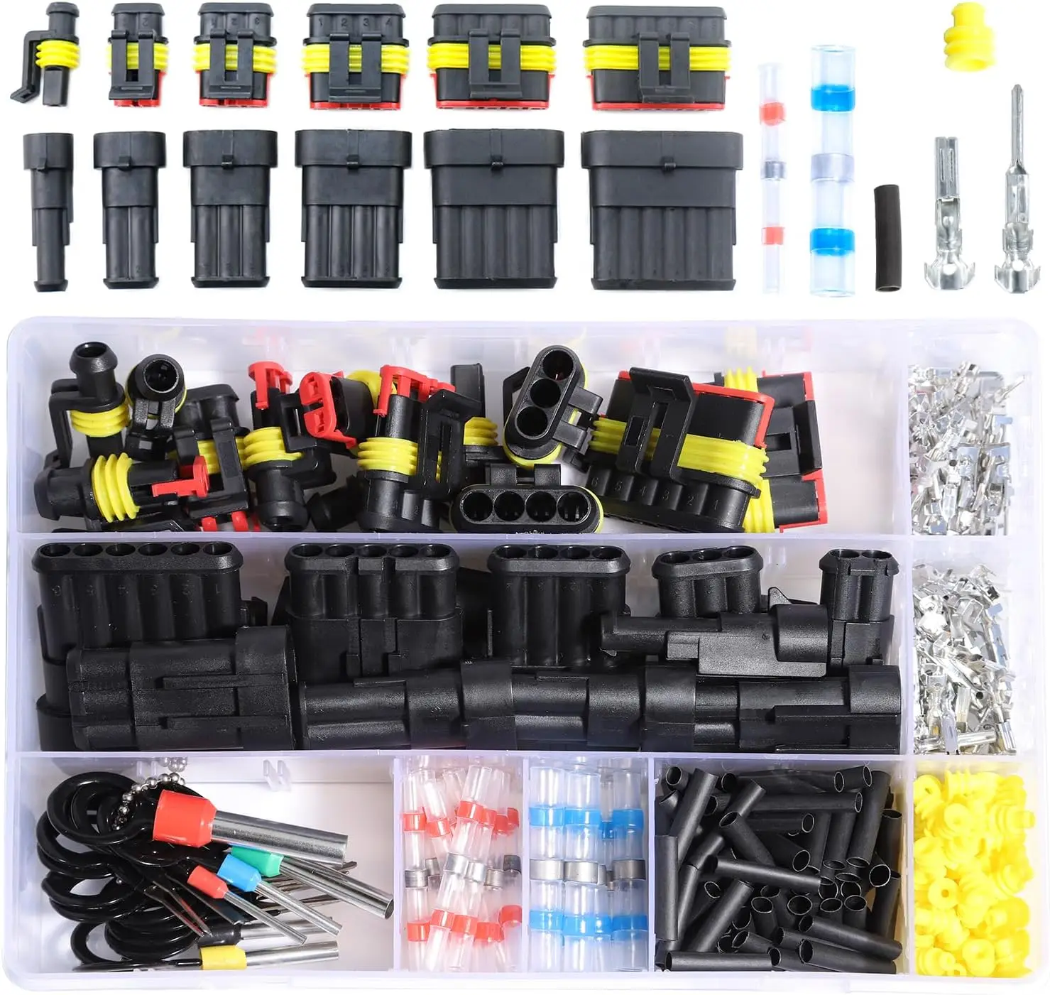 

Водонепроницаемый автомобильный электрический разъем, клеммы, комплект вилок для проводов, 1/2/3/4/5/6-контактные автомобильные разъемы, мужской, женский, быстрый стик