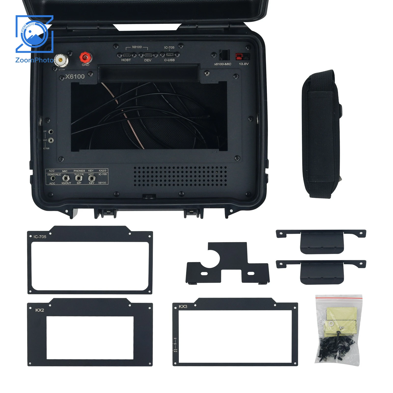 Waterproof Radio Box for XIEGU X6100/Elecraft KX2/KX3 and for ICOM IC-705 Four in One Radio Box