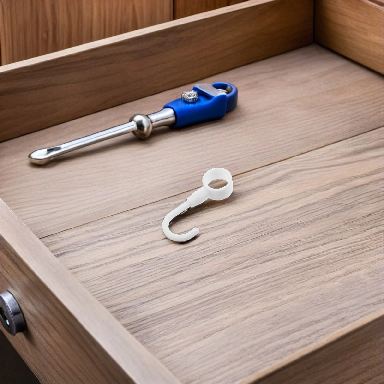 

100pcs Multi-Purpose Hook Accessories White Plastic Tube Hooks 12Mm Hole For Closet Rods Bathroom Wardrobe Pipe Hanger Retail