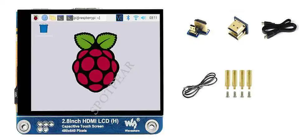 Raspberry Pi LCD 2.8 inch 480×640 high Resolution 2.8 inch display capacitive touch screen  compatible with HDMI