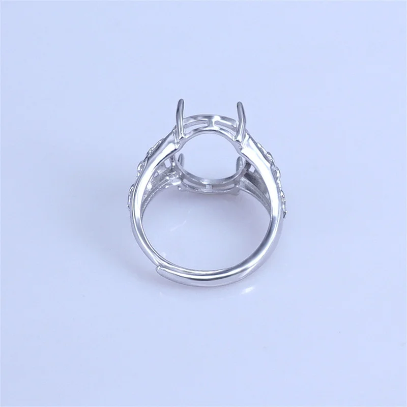 Prong Setting 9*11/11*13/12*16/13*15/17*22mm Gemstone S925 Sterling Silver Ring Empty DIY for Women Fine Charm Jewelry Accessory